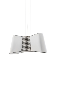 Suspension XXL Couture Blanc/Pied-de-Poule
