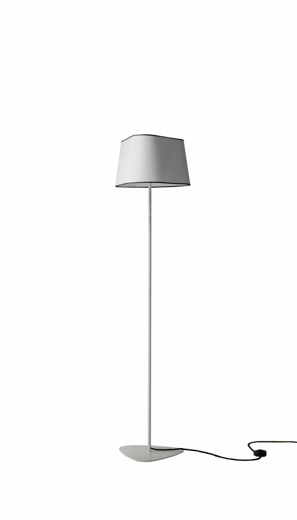 Lampadaire Nuage H162 Blanc Bordure Noire