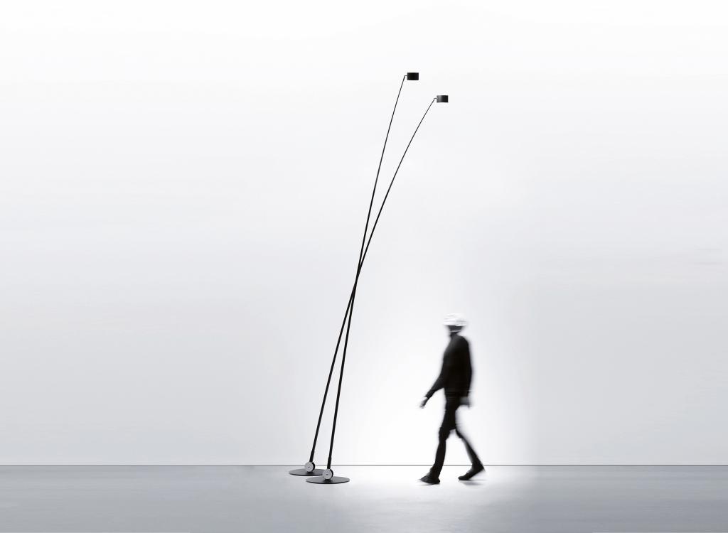 Lampadaire SAMPEI 230 Variateur Réflecteur Orientable 3000K Finition Noir Mat